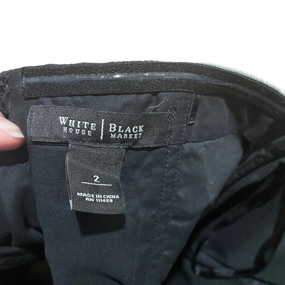 White House Black Market Black Floral Embroidered Corset Strapless Top - Picture 2 of 4